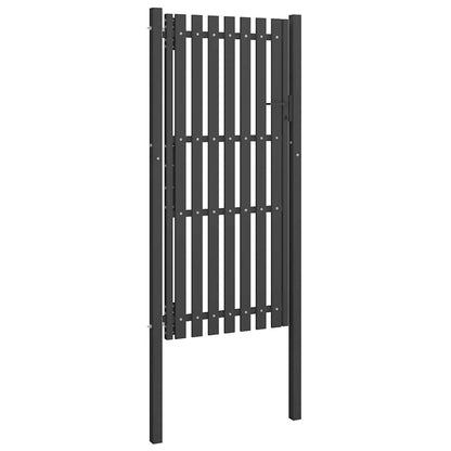Cancello per Recinzione da Giardino in Acciaio 100x200 cm Antracite | homemem39