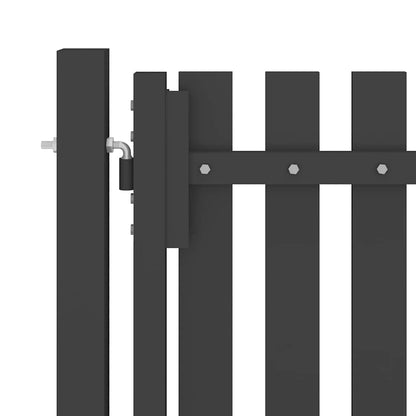Cancello per Recinzione da Giardino in Acciaio 400x125 cm Antracite | homemem39