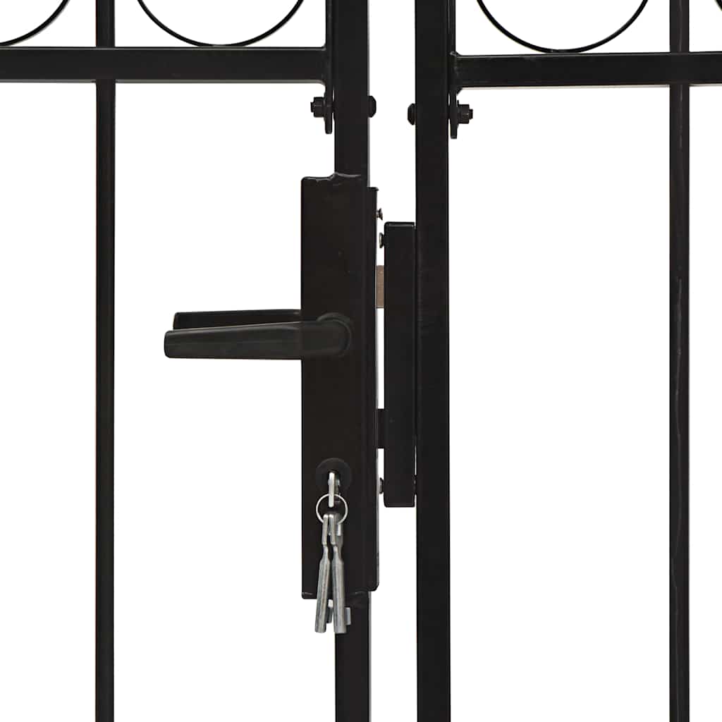 Cancello per recinzione ASSEN a doppia anta con parte superiore ad arco in acciaio 300x175 cm | homemem39