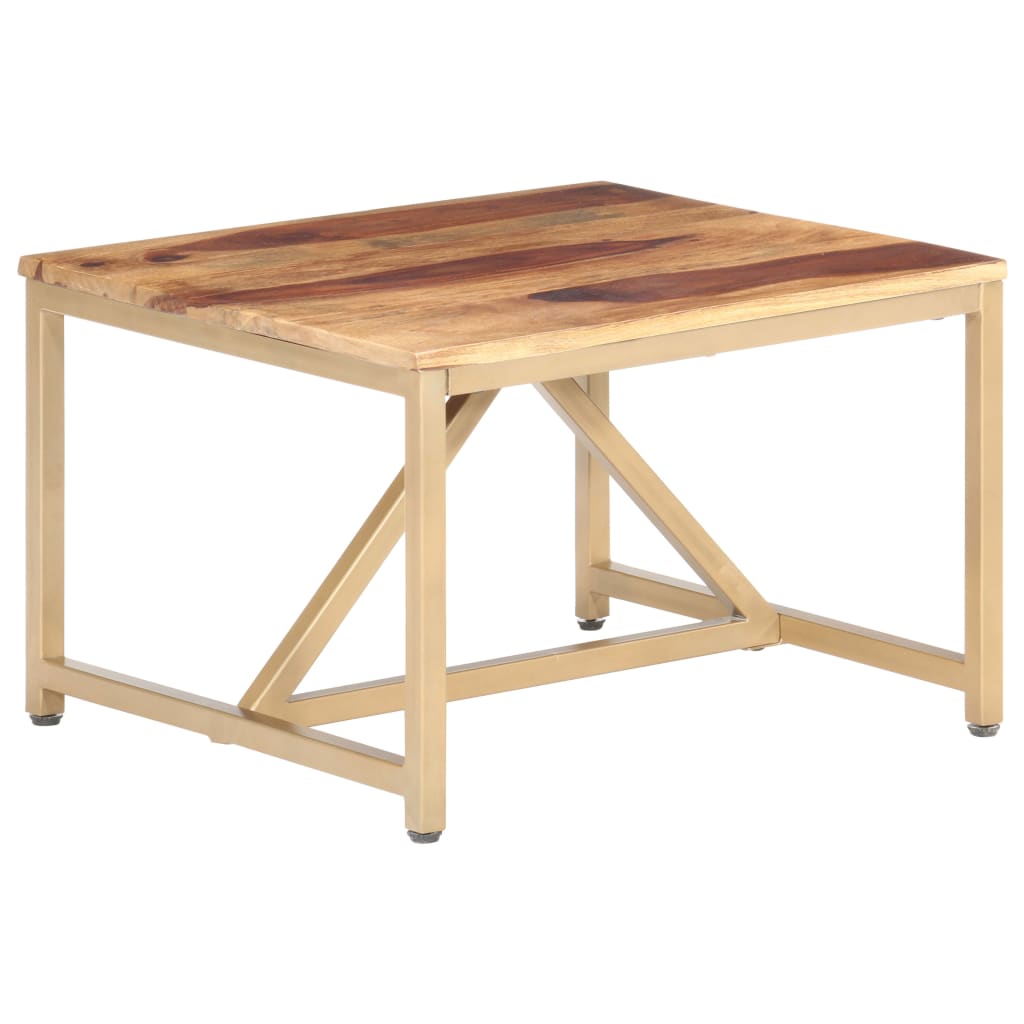 Tavolino Laterale 60x60x40 cm in Legno Massello | homemem39