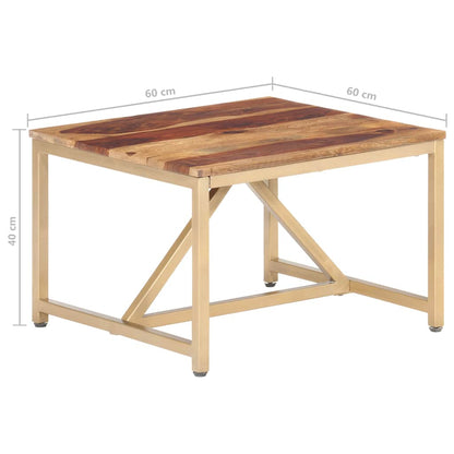 Tavolino Laterale 60x60x40 cm in Legno Massello