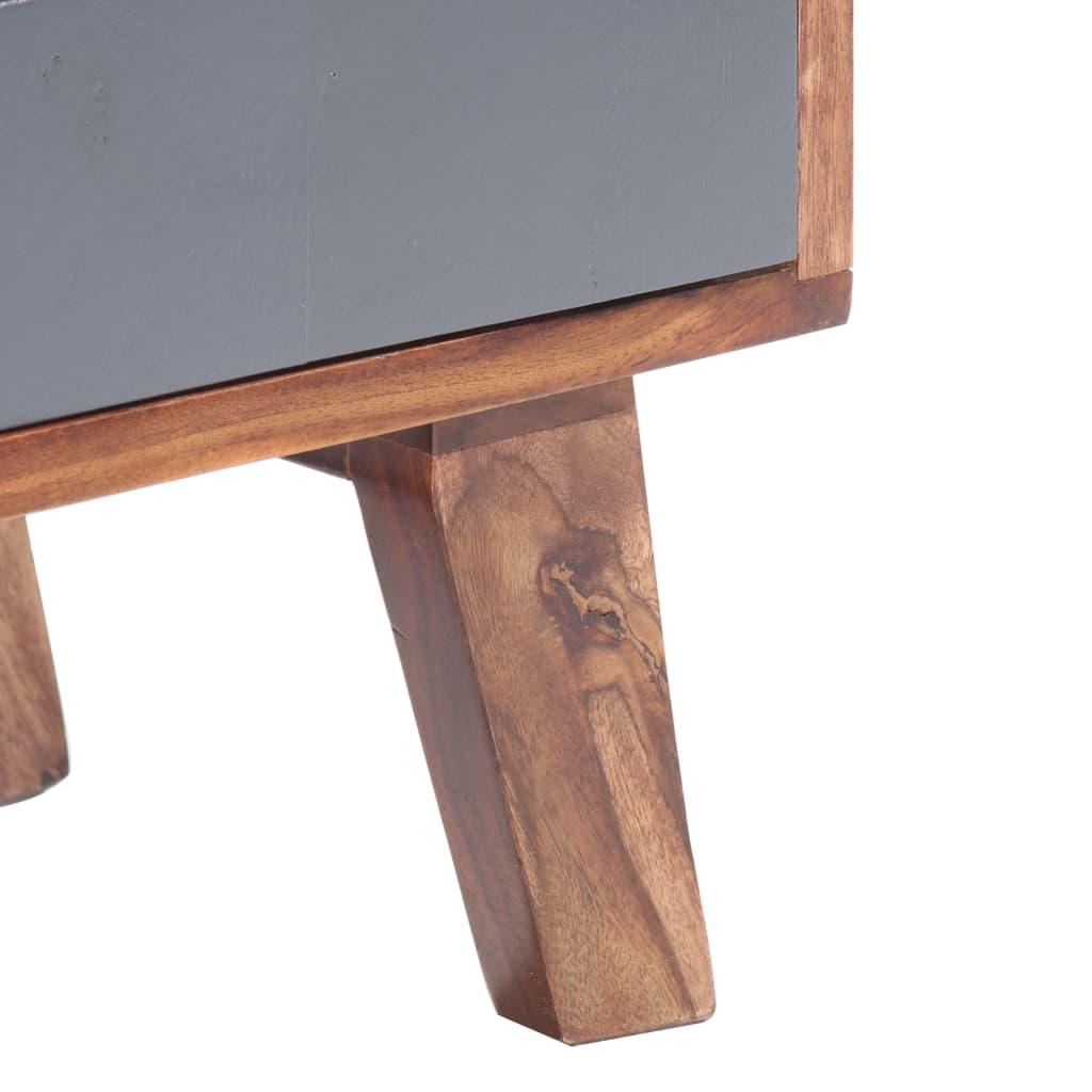 Mobile Porta TV Grigio 140x30x45 cm in Legno Massello | homemem39