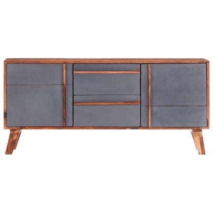 Credenza Grigia 120x30x55 cm in Legno Massello - homemem39