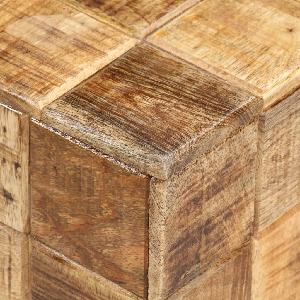 Tavolini da Salotto 2 pz a Blocchi Legno di Mango Grezzo | homemem39