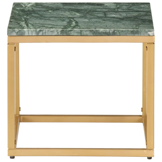 Tavolino da Salotto Verde 40x40x35 cm Pietra Vera Testura Marmo | homemem39