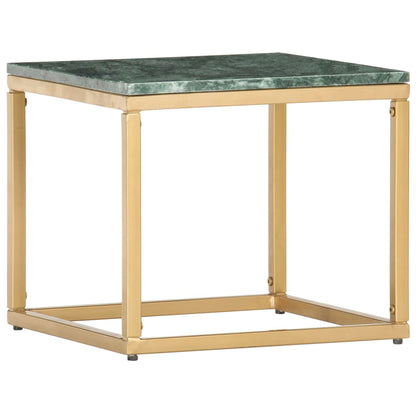 Tavolino da Salotto Verde 40x40x35 cm Pietra Vera Testura Marmo | homemem39