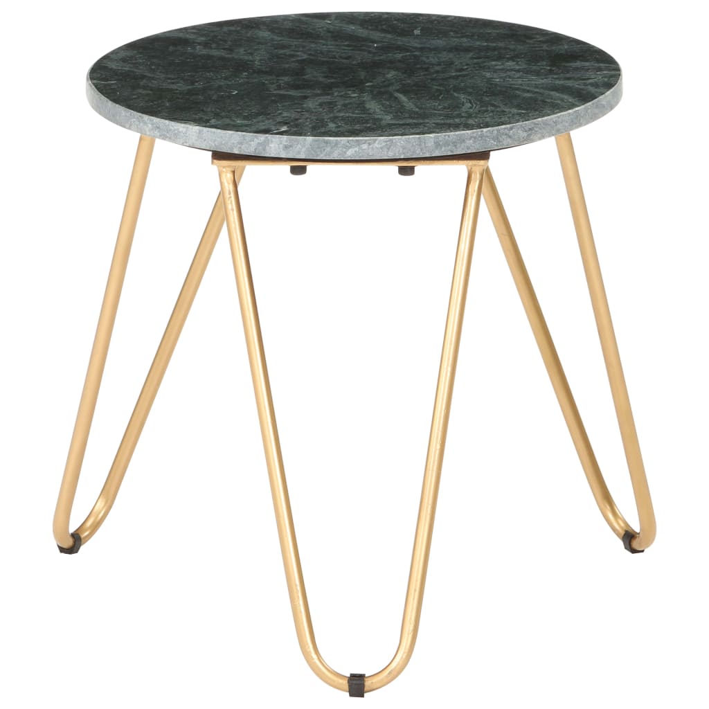 Tavolino da Salotto Verde 40x40x40 cm Pietra Vera Testura Marmo | homemem39
