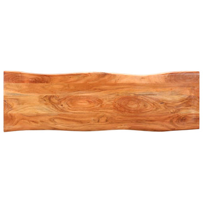 Panca con Bordi Vivi 110 cm in Legno Massello Acacia e Acciaio | homemem39