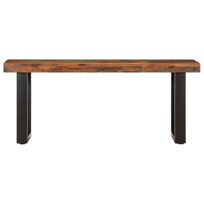 Panca 110 cm in Legno Massello di Recupero e Acciaio | homemem39