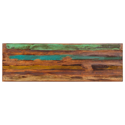 Panca 110 cm in Legno Massello di Recupero e Acciaio | homemem39