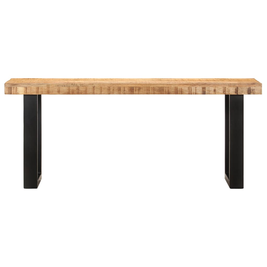 Panca 110 cm in Legno Massello di Mango e Acciaio | homemem39