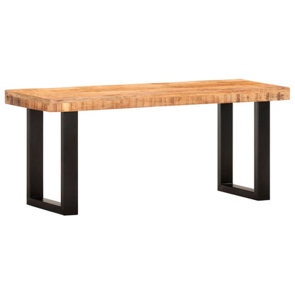 Panca 110 cm in Legno Massello di Mango e Acciaio | homemem39