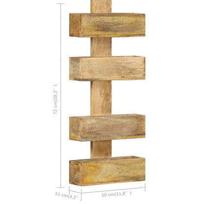 Portariviste a Parete 30x11x72 cm in Legno Massello di Mango | homemem39