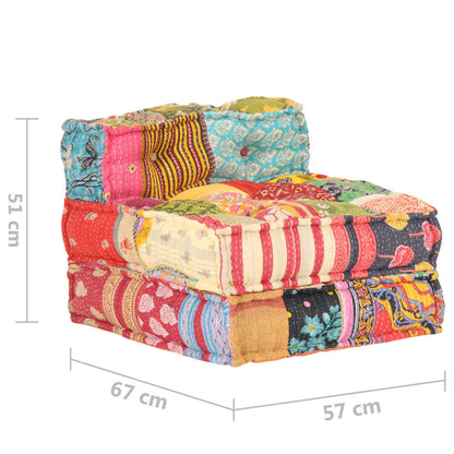 Pouf Modulare in Tessuto Patchwork