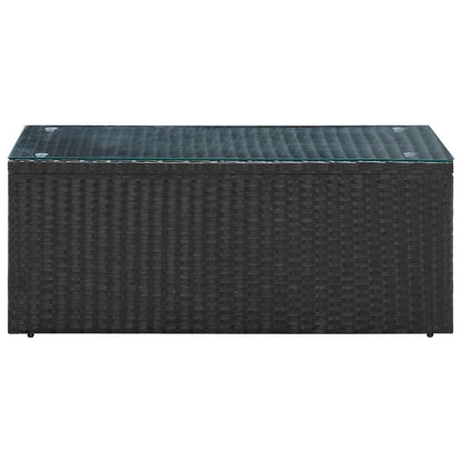 Set Divani da Giardino 4 pz Nero con Cuscini in Polyrattan | homemem39