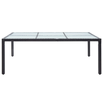Tavolo da Pranzo da Giardino Nero 200x150x74 cm in Polyrattan | homemem39