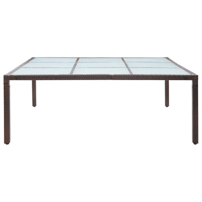 Tavolo da Giardino Marrone 200x200x74 cm in Polyrattan | homemem39