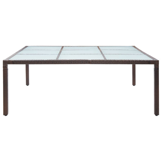Tavolo da Giardino Marrone 200x200x74 cm in Polyrattan | homemem39