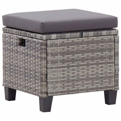 Set Divani da Giardino 6 pz con Cuscini Polyrattan Grigio Scuro - homemem39