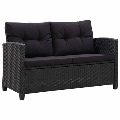 Set Divani da Giardino 6 pz con Cuscini in Polyrattan Nero - homemem39