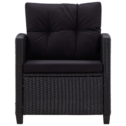 Set Divani da Giardino 6 pz con Cuscini in Polyrattan Nero - homemem39