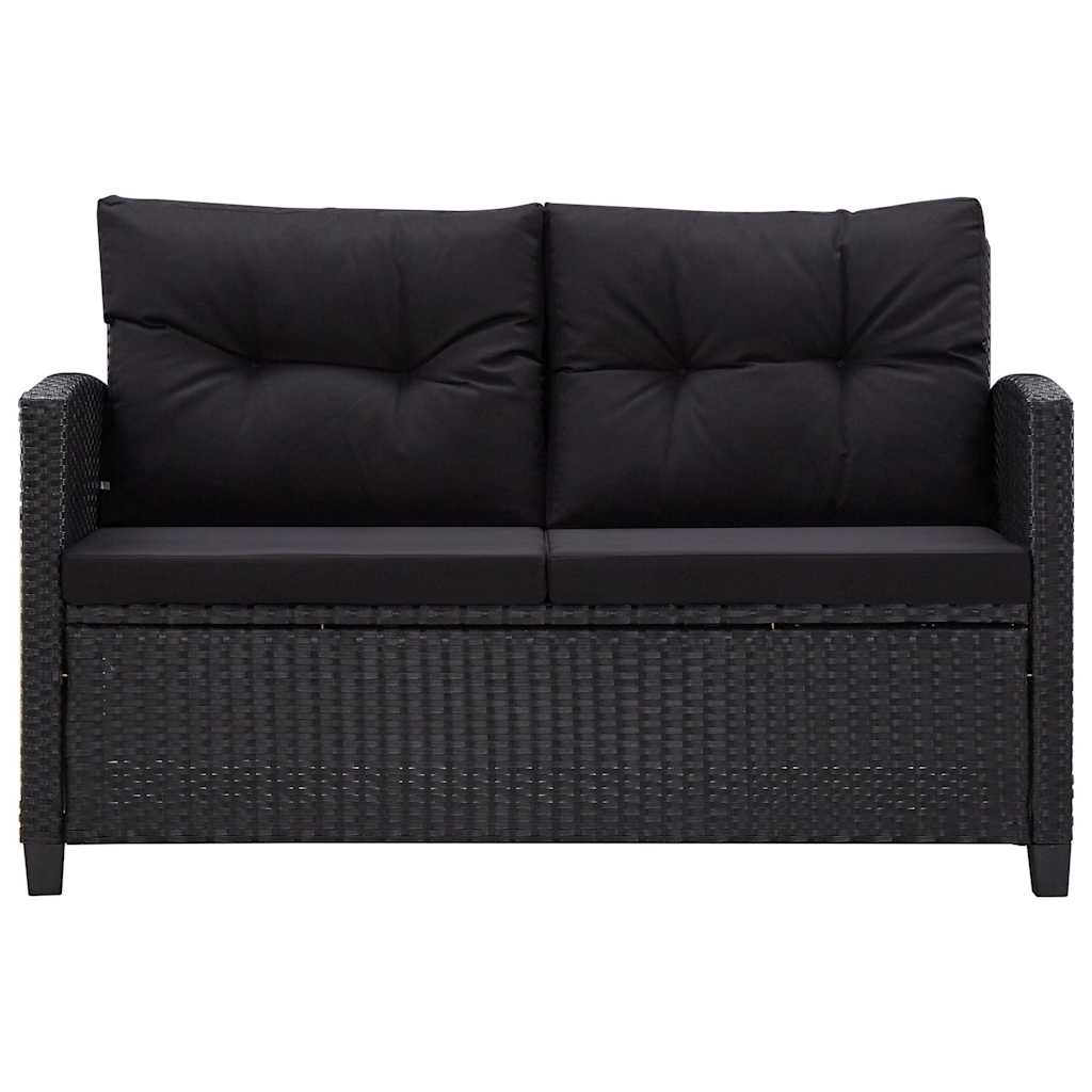 Set Divani da Giardino 6 pz con Cuscini in Polyrattan Nero - homemem39