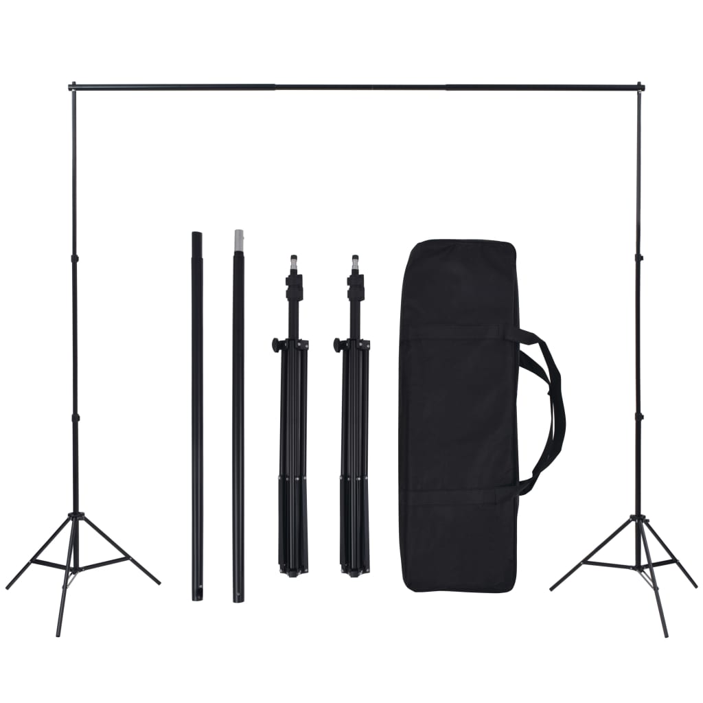 Kit per Studio Fotografico con Luce Softbox e Fondali - homemem39