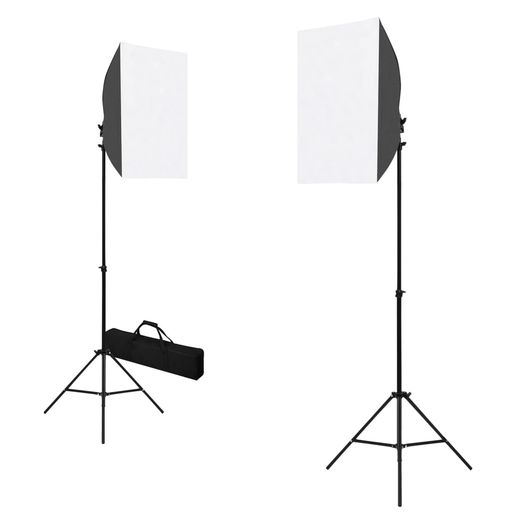 Kit per Studio Fotografico con Luce Softbox e Fondali - homemem39