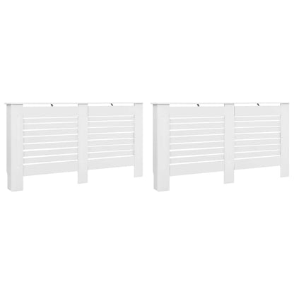 Coperture per Radiatori 2 pz Bianche 152x19x81,5 cm in MDF