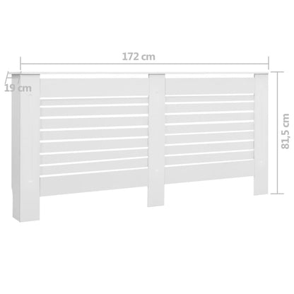 Coperture per Radiatori 2 pz Bianche 172x19x81,5 cm in MDF - homemem39