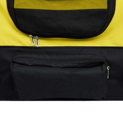 Rimorchio Bici per Animali Carrello Jogging 2in1 Giallo e Nero