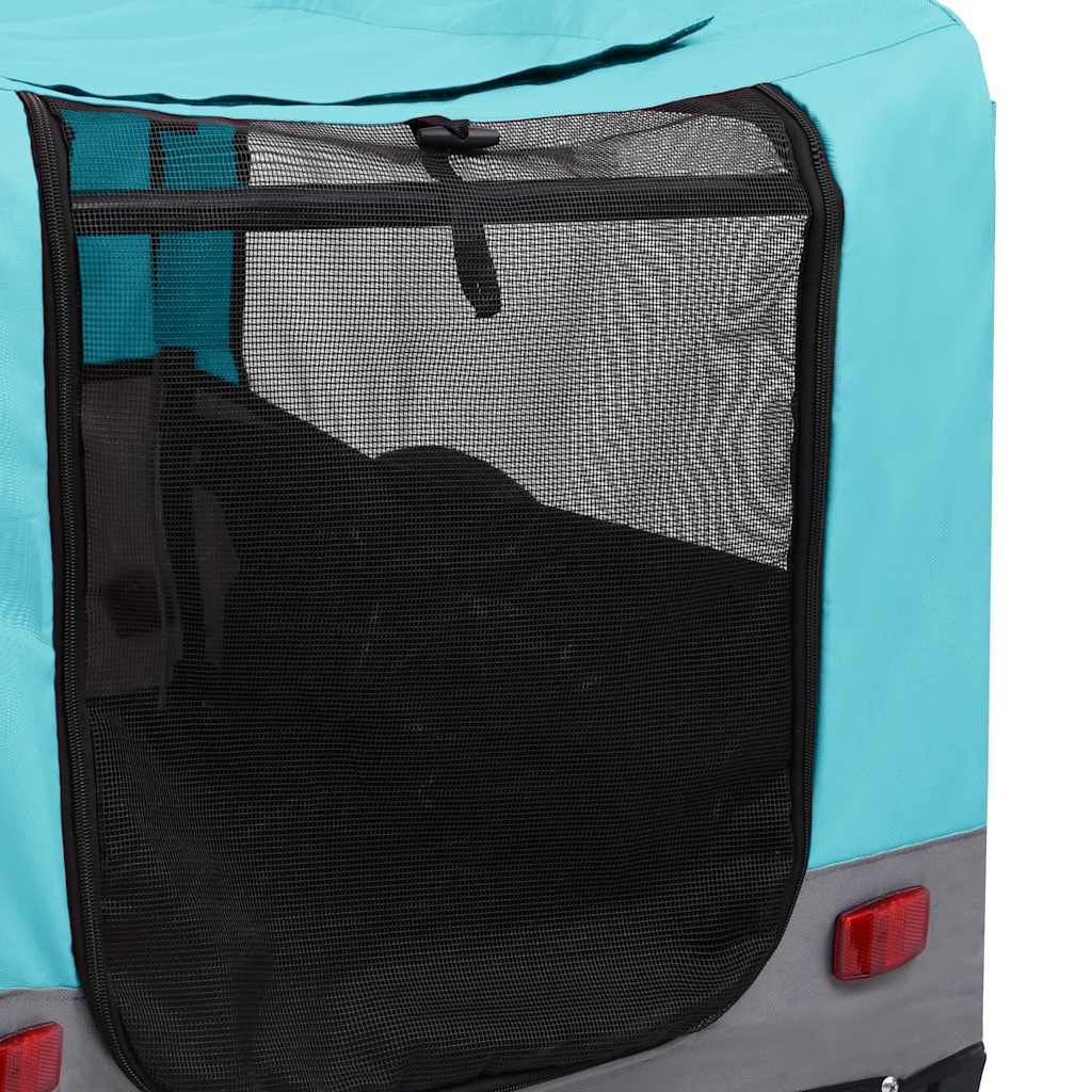 Rimorchio Bici per Animali Carrello Jogging 2in1 Blu e Grigio | homemem39