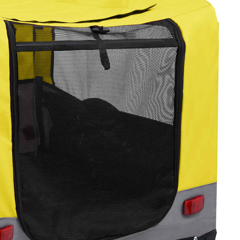 Rimorchio Bici Animali Carrello Jogging 2in1 Giallo e Grigio | homemem39