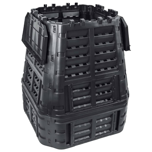 Compostiera da Giardino Nera 93,3x93,3x113 cm 740 L - homemem39