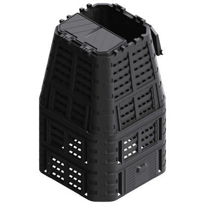 Compostiera da Giardino Nera 93,3x93,3x146 cm 1000 L - homemem39