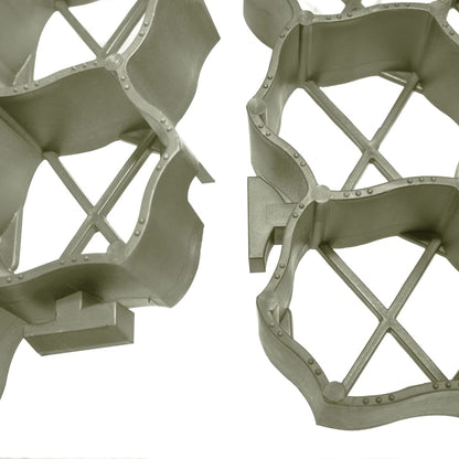 Griglie per l'Erba 16 pz Verdi 60x40x3 cm in Plastica - homemem39