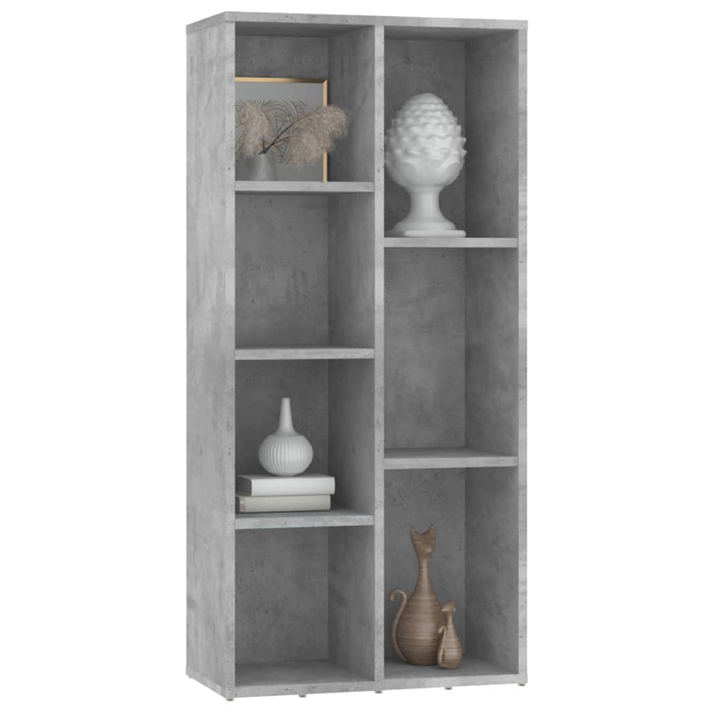 Libreria Grigio Cemento 50x25x106 cm in Legno Multistrato | homemem39