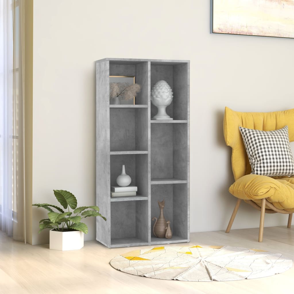 Libreria Grigio Cemento 50x25x106 cm in Legno Multistrato | homemem39