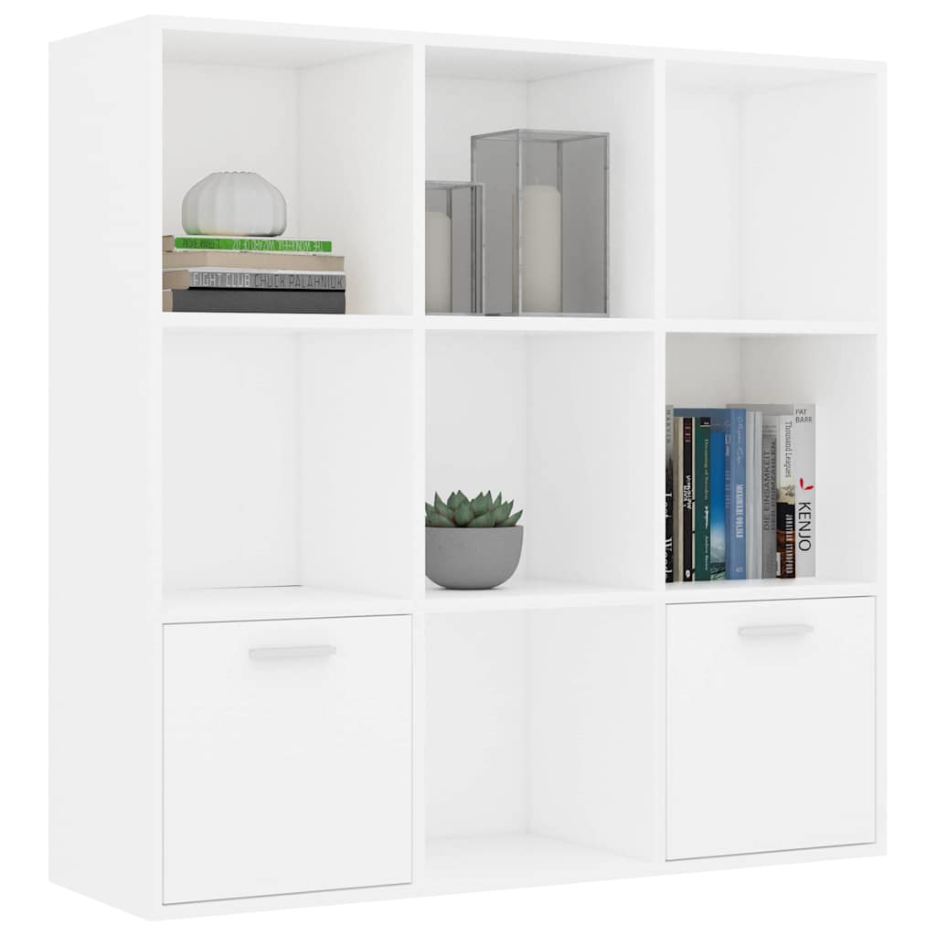 Libreria Bianca 98x30x98 cm in Legno Multistrato