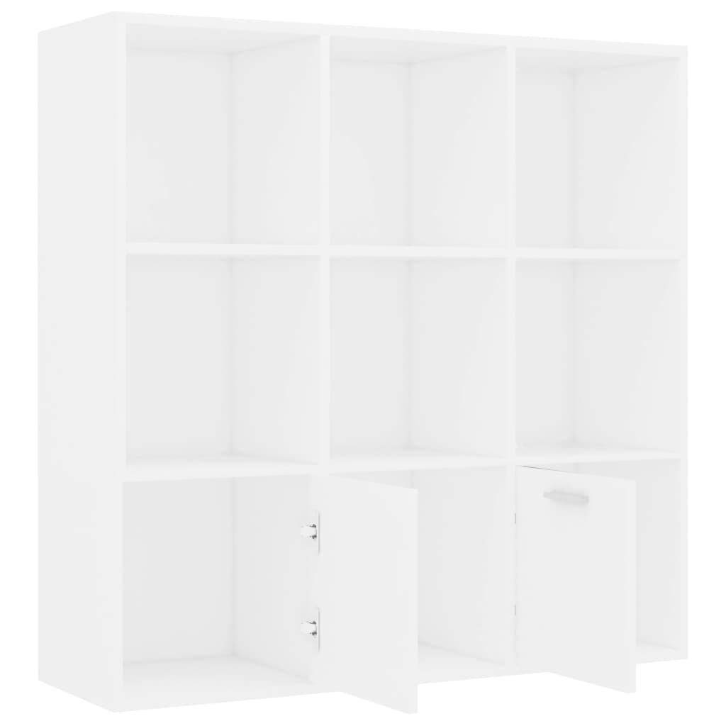 Libreria Bianca 98x30x98 cm in Legno Multistrato