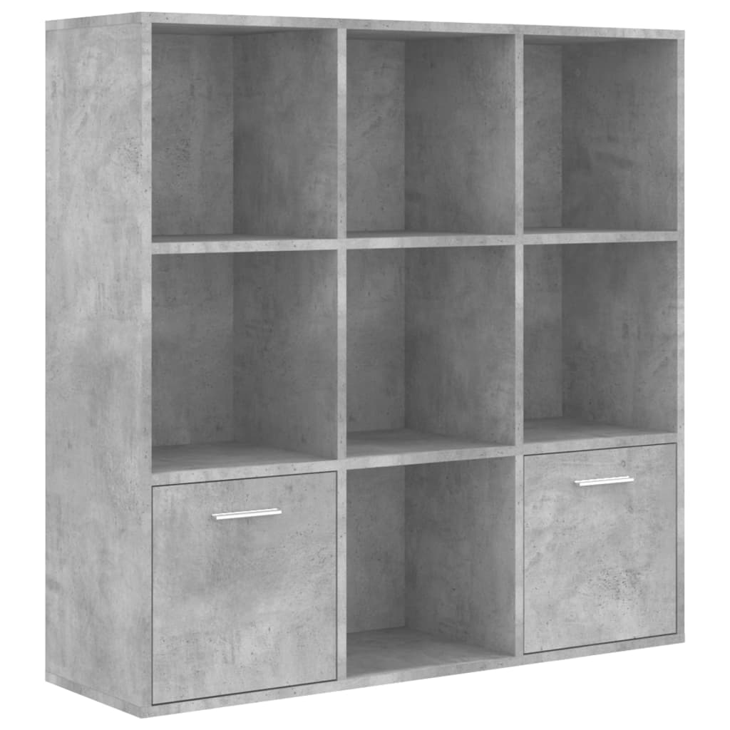 Libreria Grigio Cemento 98x30x98 cm in Legno Multistrato | homemem39