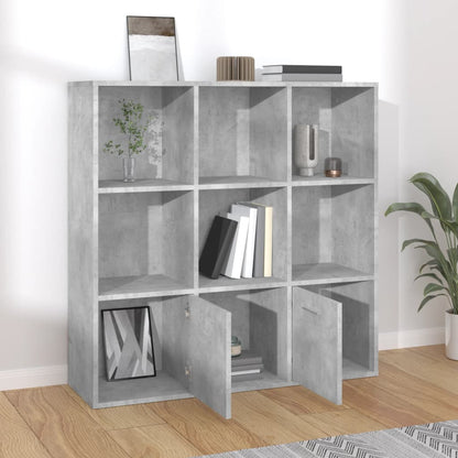 Libreria Grigio Cemento 98x30x98 cm in Legno Multistrato | homemem39