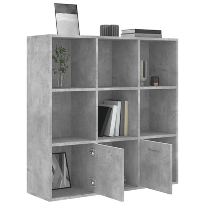 Libreria Grigio Cemento 98x30x98 cm in Legno Multistrato | homemem39