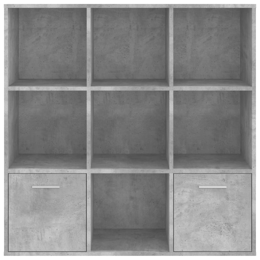 Libreria Grigio Cemento 98x30x98 cm in Legno Multistrato | homemem39