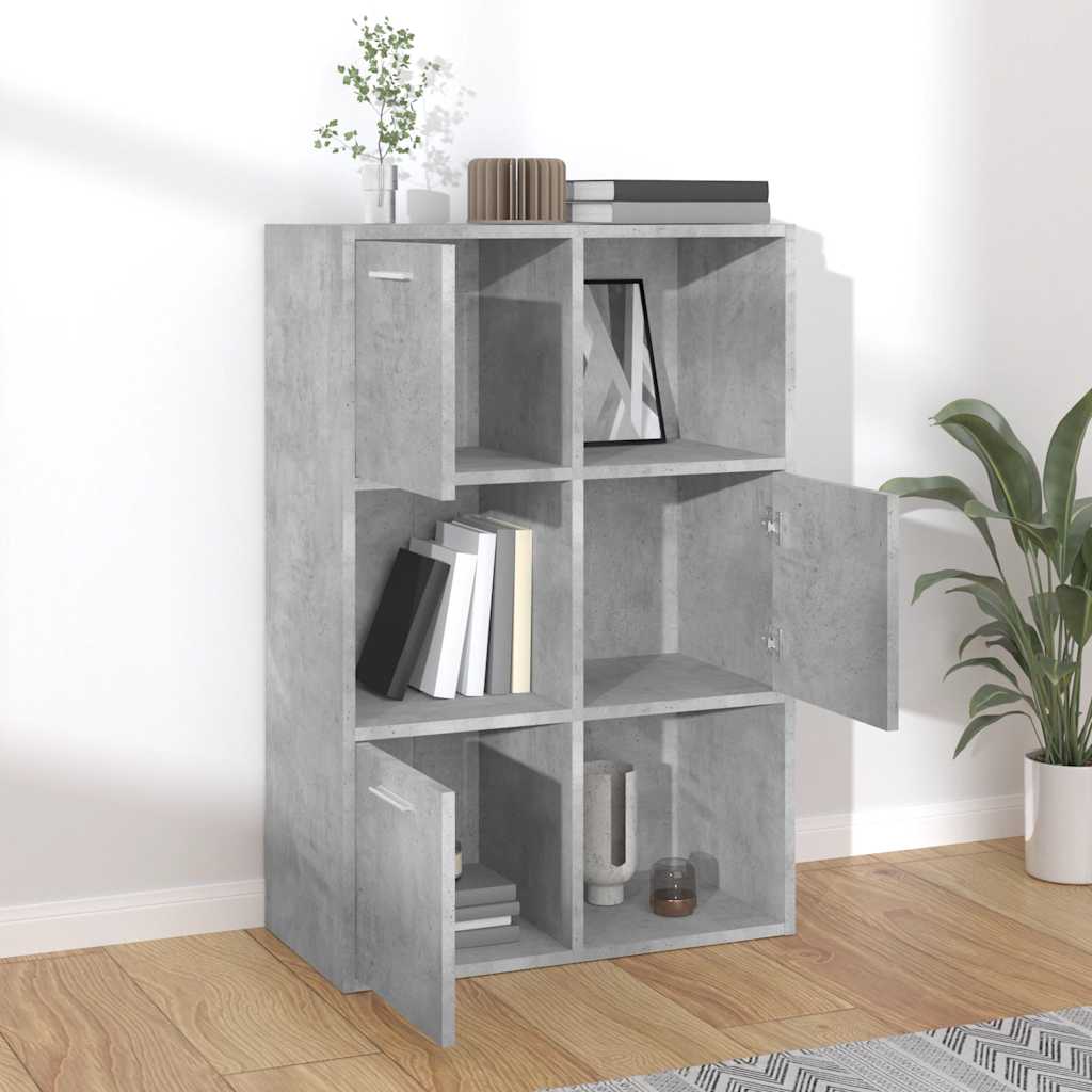 Armadietto Grigio Cemento 60x29,5x90 cm in Legno Multistrato | homemem39