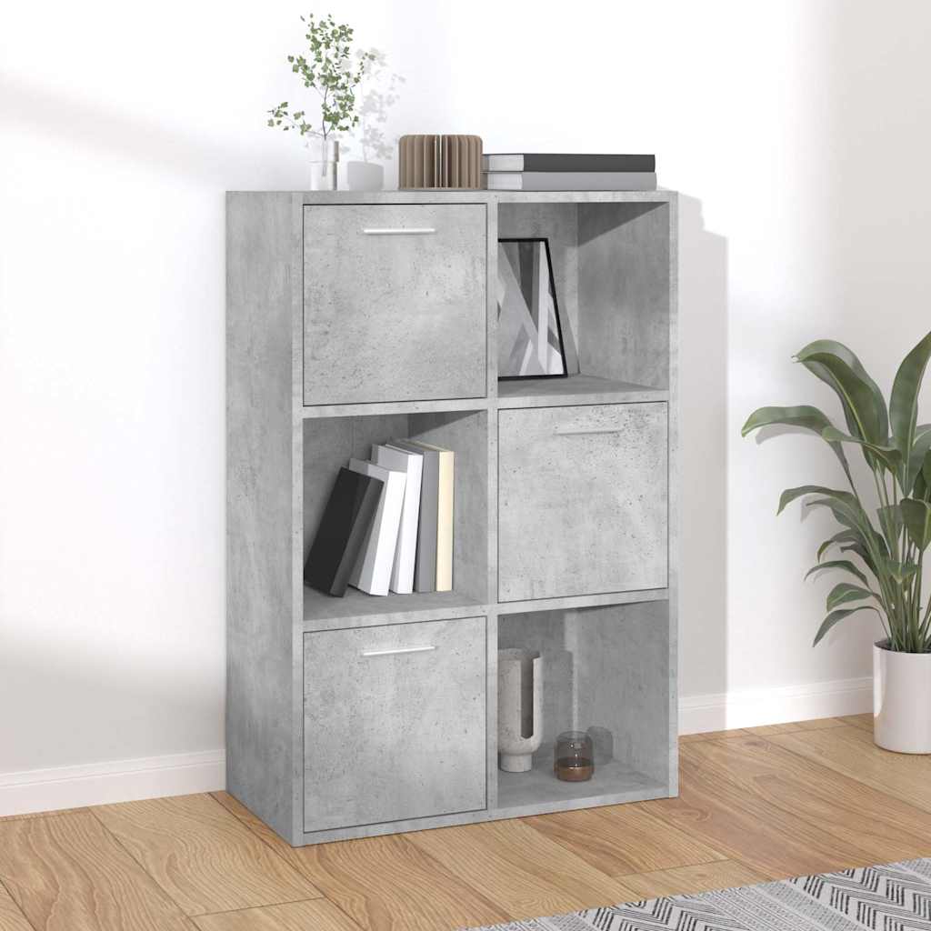 Armadietto Grigio Cemento 60x29,5x90 cm in Legno Multistrato | homemem39