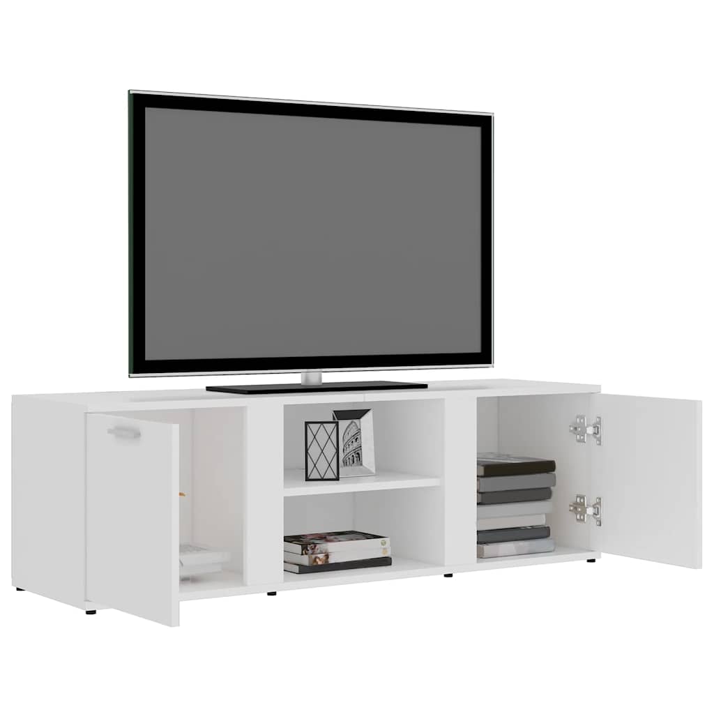 Mobile Porta TV Bianco 120x34x37 cm in Legno Multistrato