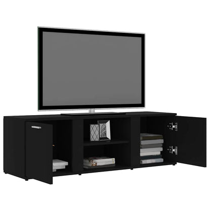 Mobile Porta TV Nero 120x34x37 cm in Legno Multistrato - homemem39
