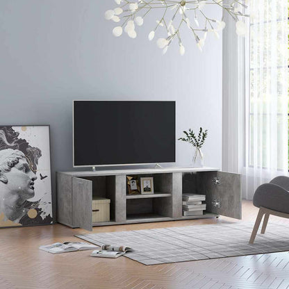 Mobile Porta TV Grigio Cemento 120x34x37cm in Legno Multistrato - homemem39