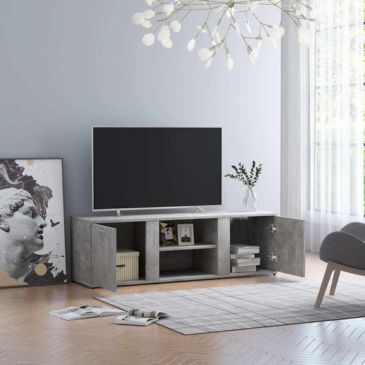 Mobile Porta TV Grigio Cemento 120x34x37cm in Legno Multistrato - homemem39